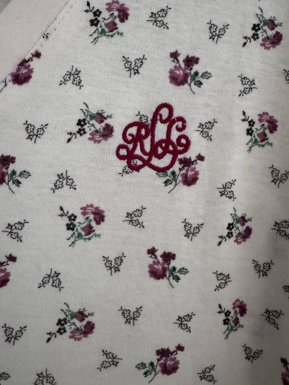 Lauren Ralph Lauren Cotton Floral Knit Nightshirt Pajama Dress XL - Picture 5 of 13